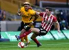 Wolves winger Adama Traore in action against Brentford