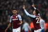 Philippe Coutinho points to the sky after scoring the equaliser in Villa's 2-2 draw with Man Utd