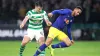 Celtic’s Kieran Tierney (left) and RB Leipzig’ Matheus Cunha battle for the ball during the UEFA Europa League, Group B matc