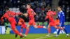 Brighton’s Evan Ferguson (centre) scored a late leveller at Leicester (Mike Egerton/PA)