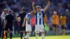 Brighton’s Billy Gilmour celebrates at the final whistle (Adam Davy/PA)