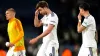 Patrick Bamford, centre, appears dejected at the final whistle after missing a golden chance moments earlier (Mike Egerton/P