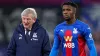 Roy Hodgson, left, paid tribute to Wilfried Zaha (John Walton/PA)