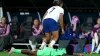 Lauren James (right) appears to stand on the back of Nigeria’s Michelle Alozie, which results in a red card following a VAR 