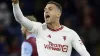 Diogo Dalot celebrates Bruno Fernandes’ winner (Richard Sellers/PA)