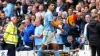 Rodri leaves the pitch after his red card against Nottingham Forest (Martin Rickett/PA)