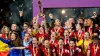 Spain players celebrate after winning the Women’s World Cup (Zac Goodwin/PA)