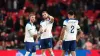 Jordan Henderson (centre) was booed by some England fans (PA)