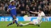 Tottenham’s Pierre-Emile Hojbjerg tackles Chelsea attacker Raheem Sterling (John Walton/PA)