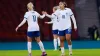 Lauren James, right, scored twice in England’s win over Scotland (Steve Welsh/PA)