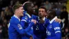 Amadou Onana (second left) set Everton on the way to victory (Nick Potts/PA)