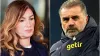 Karren Brady and Ange Postecoglou (PA)