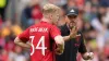 Erik ten Hag, right, blamed injuries for ruining Donny van de Beek’s time at Manchester United (Andrew Milligan/PA)