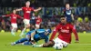 Manchester United’s Marcus Rashford gets past FC Copenhagen goalkeeper Kamil Grabara (PA)