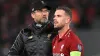 Liverpool manager Jurgen Klopp with his former captain Jordan Henderson (Peter Byrne/PA)