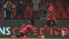 Angola’s Mabululu celebrates his equaliser against Algeria (Themba Hadebe/AP).