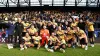 Maidstone celebrate their win at Ipswich (Joe Giddens/PA)