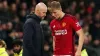 An injury to Rasmus Hojlund, right, has left Erik ten Hag with a headache in attack (Martin Rickett/PA)