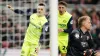 Sunderland’s Nazariy Rusyn (left) celebrates his equaliser at Middlesbrough (Owen Humphreys/PA)