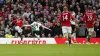 Amad Diallo, left, scored a late winner as Manchester United edged an FA Cup epic (Martin Rickett/PA)