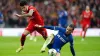 Liverpool’s Luis Diaz and Chelsea’s Malo Gusto (right) battle for the ball (Nick Potts/PA)