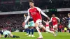 Arsenal’s Kai Havertz celebrates scoring the winning goal against Brentford (John Walton/PA)