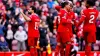 Liverpool’s Mohamed Salah celebrates his winner (Peter Byrne/PA).