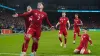 Neco Williams (second left) celebrates after scoring Wales’ second goal in their 4-1 Euro 2024 play-off victory over Finland