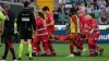 Roma’s Evan Ndicka is carried from the pitch on a stretcher (Andrea Bressanutti/AP/PA)