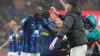 Inter Milan players celebrate after winning the Serie A title (Luca Bruno/AP)