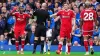 Nottingham Forest’s Callum Hudson-Odoi (left) appealed in vain for a penalty at Everton (Peter Byrne/PA)