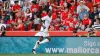 Real Madrid’s Aurelien Tchouameni celebrates his winner against Real Mallorca (Francisco Ubilla/AP