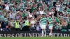 Celtic’s Adam Idah, left, celebrates his cup-winning goal against Rangers (Andrew Milligan/PA)