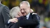 Florentino Perez, right, hailed coach Carlo Ancelotti (Nick Potts/PA)