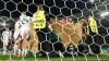 Barnabas Varga receives treatment for an injury during Hungary’s match with Scotland (Martin Rickett/PA)