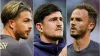 Jack Grealish, Harry Maguire and James Maddison, left to right, are the high-profile omissions from England’s squad (Mike Eg