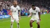 Harry Kane and Jude Bellingham celebrate after England’s second goal against Slovakia (Bradley Collyer/PA)