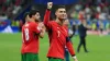 Cristiano Ronaldo celebrates after Portugal’s penalty shoot-out win against Slovenia at Euro 2024 (Bradley Collyer/PA)