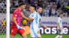 Argentina’s goalkeeper Emiliano Martinez, left, and Lisandro Martinez celebrate after Ecuador’s Enner Valencia missed a pena