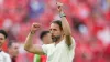 England boss Gareth Southgate enjoyed the post-Switzerland celebrations (Bradley Collyer/PA)