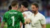 Jordan Pickford (left) paid tribute to Gareth Southgate (Martin Rickett/PA)