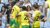 Borja Sainz, left, celebrates the goal that sealed victory (PA)