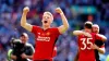 Manchester United’s Scott McTominay celebrates at the end of the FA Cup final (PA)