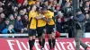 Shawn McCoulsky (centre) was a threat to the Fylde defence (David Davies/PA)