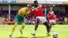 Former Walsall player Manny Monthe, right, claimed his first Oldham goal during the draw with AFC Fylde (Isaac Parkin/PA)