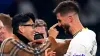 Rodrigo Bentancur with Tottenham captain Son Heung-min (John Walton/PA)