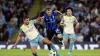 Manchester City’s Rodri and Inter Milan’s Henrikh Mkhitaryan (right) battle for the ball (Nick Potts/PA)