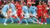 Nottingham Forest’s Callum Hudson-Odoi celebrates his winner against Liverpool (Peter Byrne/PA).