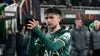 Mikey Moore applauds the Tottenham fans at Ferencvaros (AP Photo/Denes Erdos/PA)