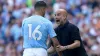 Pep Guardiola is proud of Rodri’s Ballon d’Or win (Martin Rickett/PA).